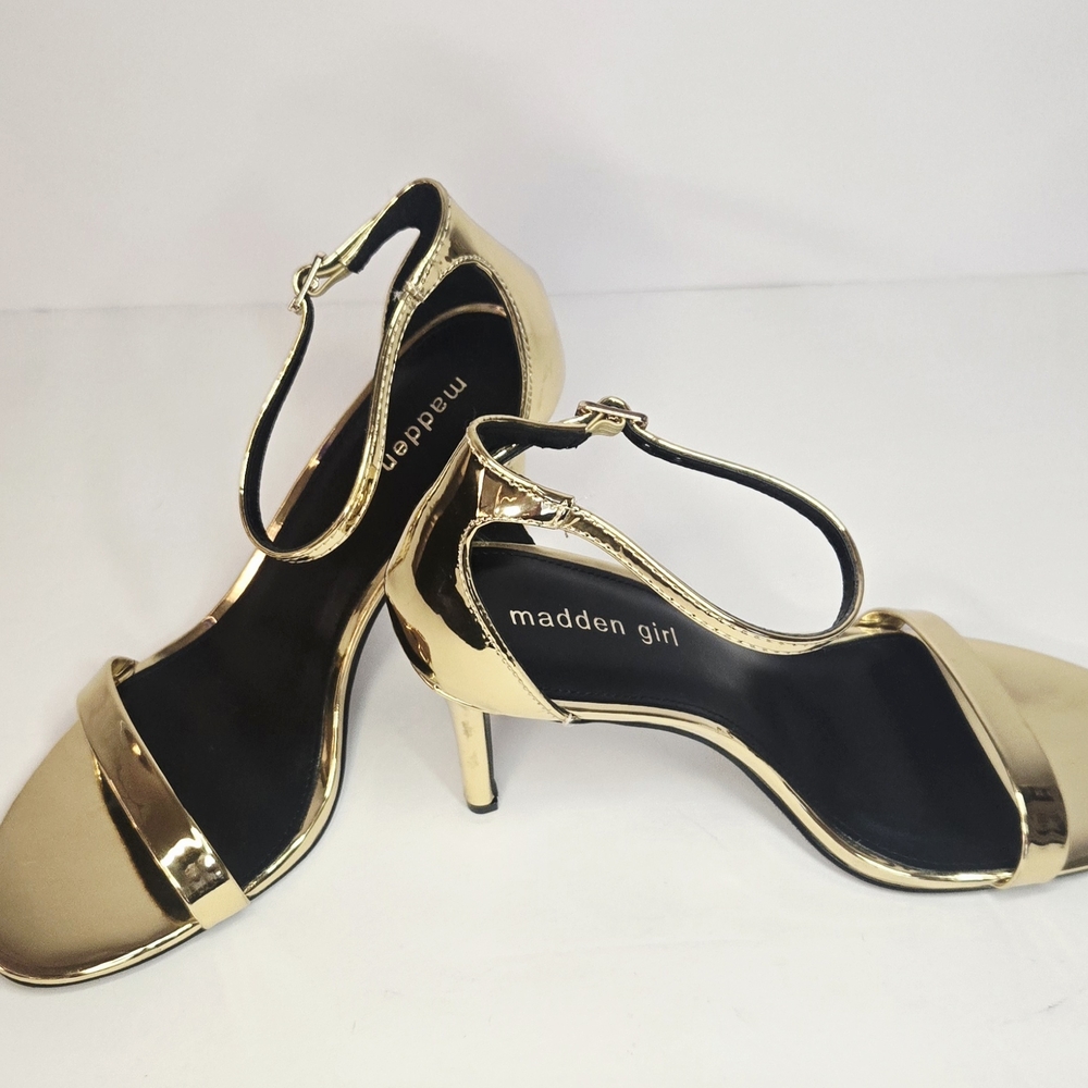 Madden Girl Gold Strappy Heels - Picture 4 of 4